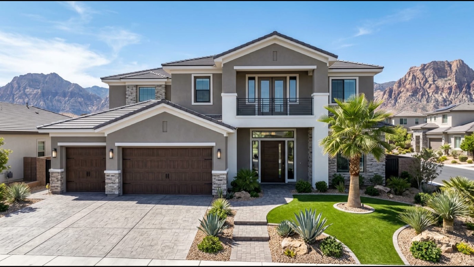 New construction model home sales office in Las Vegas 2026 — builder's agent represents the builder