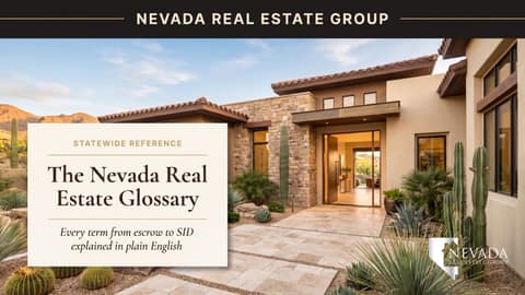 Nevada Real Estate Glossary: Key Terms Explained 2026